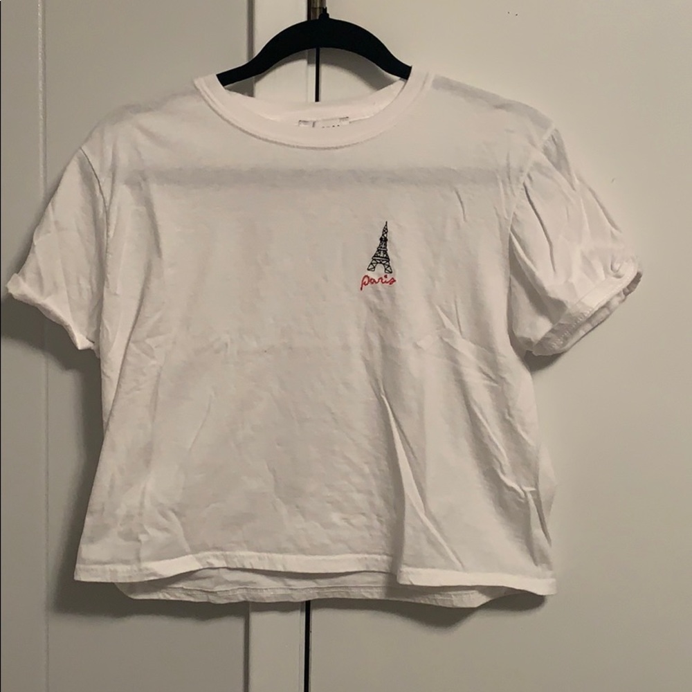 Topshop Cropped Paris Tee